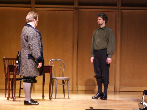 1996 Ford Probe - Actors in period attire stand on a stage set with furniture, likely for a play.