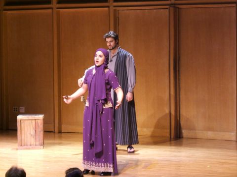 1996 Ford Probe - Actors perform on a wooden stage with a wooden crate prop.