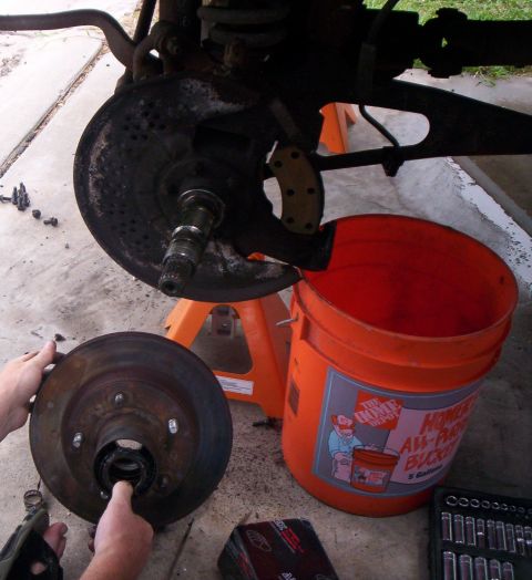 1986 Ford Bronco - Once you remove the Rotor, you will be ready to take off the 6 nuts for the Spindle.