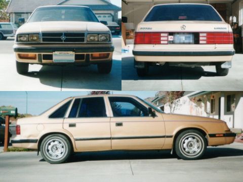 1995 Mercury Sable - My old car. 1986 Dodge Lancer. 2.2L I4. 95 hp and 122 lb-ft of torque.