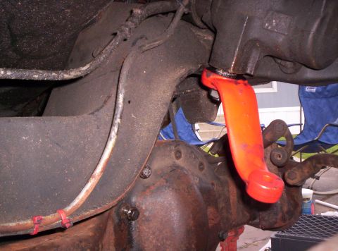 1986 Ford Bronco - The New Pitman Arm We brock 2 arms of a Pitman Arm Puller that we bought from Harbor Freight. $15.99