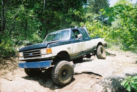 1991 Ford F-150 - Maiden voyage after the SAS....bent my drag link half-way on the ride and had more cooling problems...headed back down to work out the kinks