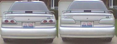 1993 Ford Taurus - Two 1993 Ford Tauruses are shown from the rear. The license plates are readable.