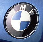 1993 Ford Taurus - A close-up view of the iconic BMW circular emblem with its blue and white quadrants.
