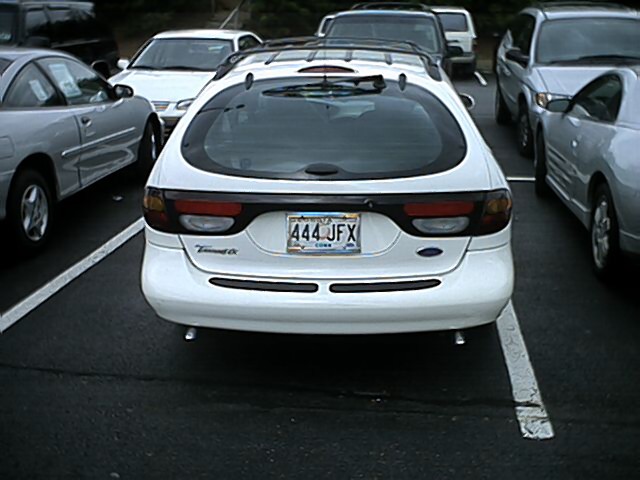 Dual tips on a Taurus Wagon. 3/15/02