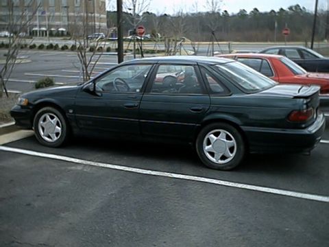 1998 Ford Taurus - Side view of green SHO. 3/15/02