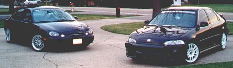 1998 Ford Taurus - Picture of Eric's Taurus with his friend's Civic