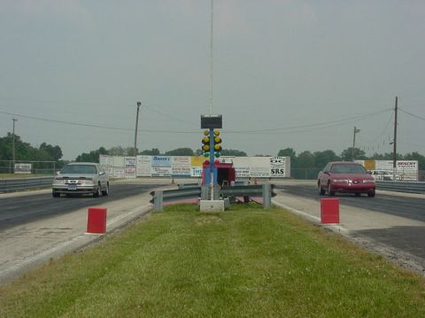 1998 Ford Taurus - Chris and Jeremy lined up at the track