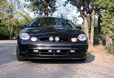 1998 Ford Taurus - Carter Arkan's blown Gen. 3 SHO; front view, check out all those lights!!