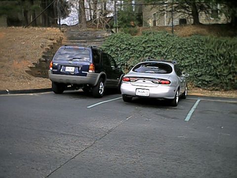 1998 Ford Taurus - Rear shot of Taurus with Escape. 3/18/02