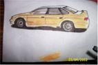 1993 Ford Taurus - The first of many sketches.