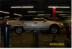 1993 Ford Taurus - More up on the lift.