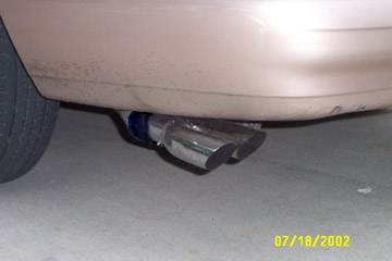 1993 Ford Taurus - New twintip exhaust tip, to replace the old, downturned, rusty one.