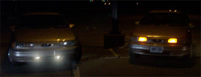 1993 Ford Taurus - We ended the night with a late night parking lot shoot. This is Ken's and Al's Taurii lookin' tha buisness...