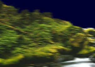 1993 Ford Taurus - Turning off the car layer lets you see the layers behind it. I use lasso, select some treeline area, and delete to create the tops of the t…