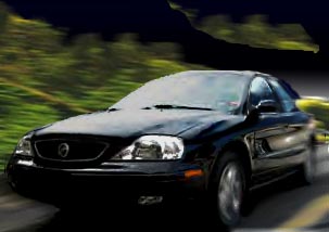 1993 Ford Taurus - To make the Merc really look like it's in it's new home, I took a chunk of the trees, pasted it onto it's own layer, and moved it so it wou…