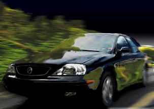1993 Ford Taurus - I took the "island", made copies, and put them where the reflections will go. Use Eraser, Smudge, and Blur tools, along with the Transform…