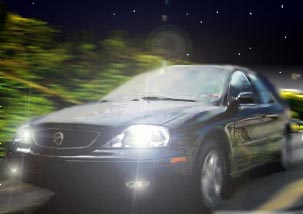 1993 Ford Taurus - Filters-Render-Lens Flare will give you the effect needed for the headlights. At this point, you will have to flaten the image to make it w…