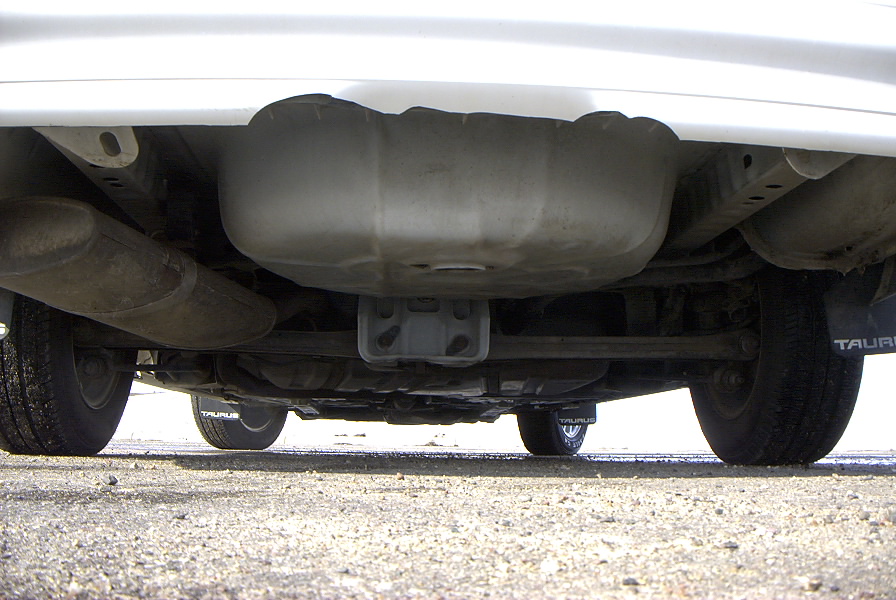 Under the rear portion before soon to be added duals.