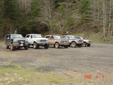 1996 Ford Bronco - all lined up