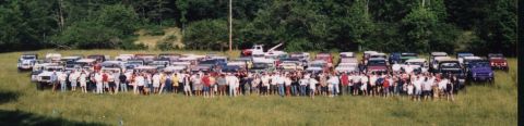 1987 Ford Bronco - And now, add the drivers and spotters! What a crew! What a picture!!!