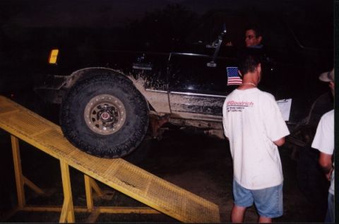 1987 Ford Bronco - I managed 61 1/2" up the 30 degree ramp. I'll do better next time! I really buried those 37s in my front fender! Very glad I trimmed the fe…