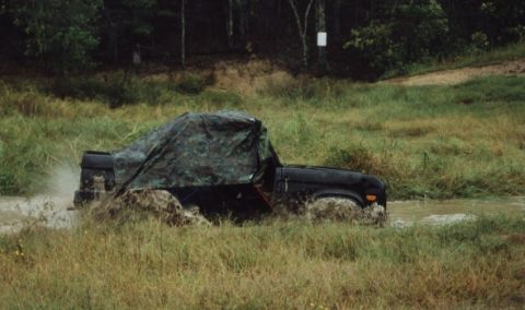 1987 Ford Bronco - Doc got stuck in the deep pit.