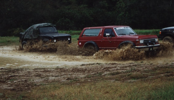 Doc and Jason splashing around
