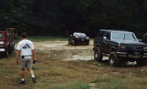 1987 Ford Bronco - Here are Jason, myself, and Mark, while Adam Harris watches.