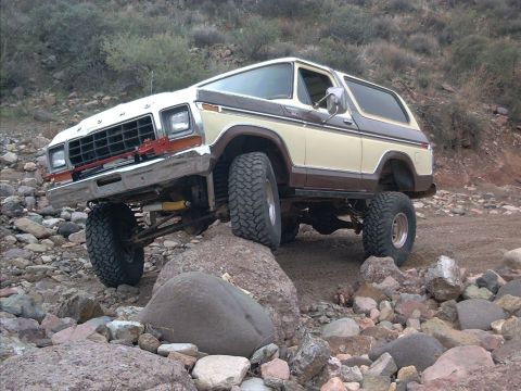 1979 Ford Bronco - Posing on a rock