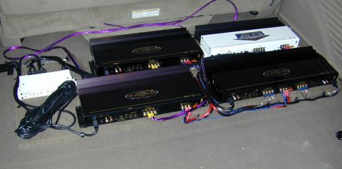 2001 Ford Excursion - (3)-Zapco AG350's and (1)-Zapco AG360 (1)-Zapco SLX-4 (Crossover)