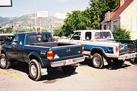 1985 Ford Ranger - daves and mine after coming back from the b