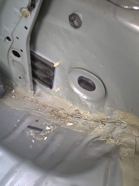 1997 Mercury Sable - Right Inside Fender and Bottom - Hammered Out