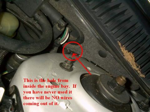 1997 Mercury Sable - Firewall Hole - Outside 1