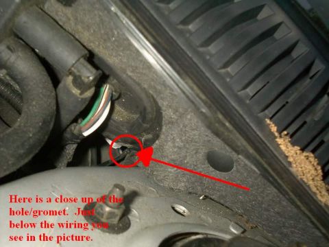 1997 Mercury Sable - Firewall Hole - Outside 2