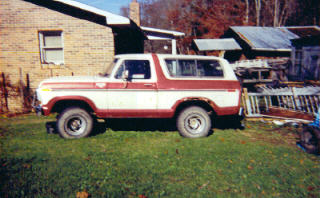 1978 Ford Bronco - My baby is sitting pretty with her new rims on her.