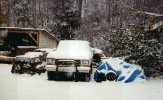 1978 Ford Bronco - Here Ruth sits being rested in the winter months, She will roll again in the spring of 2003.