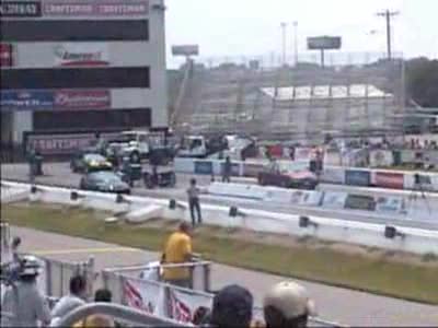 1998 Ford Taurus - This was a pro-class civic with a turbo, nitrous, and headers the exhausted in front of the right front tire. He blows up!