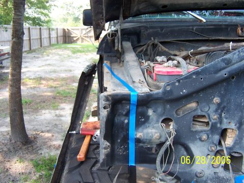 1978 Ford Bronco - Marked where to cut