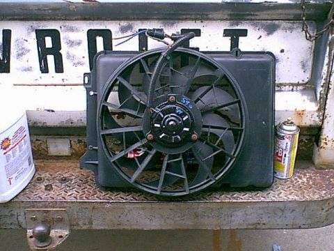 1983 Ford Bronco - Here is a 3.8 tarus 2 speed fan. $19 at the local junk yard. these have a high and low speed and really put out the air.