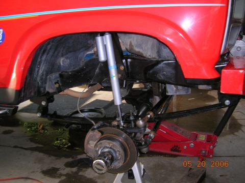 1985 Ford Bronco - front shot of bilstein 5150 shock.