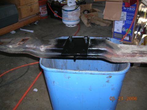 1985 Ford Bronco - reworked trans mount...had to shift trans crossmember back about 3 inches...