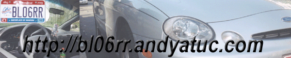 Collage: Ohio BL06RR plate, Taurus interior, and silver Ford front end with URL text overlay