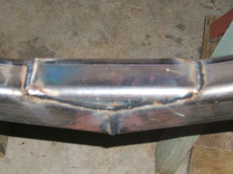 1993 Ford Bronco - This is a close-up view of a metal tube that has been welded.