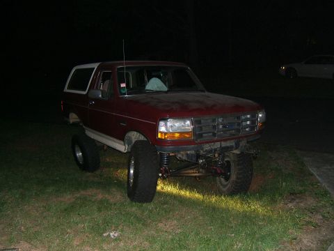 1993 Ford Bronco - This modified Ford Bronco sits high on its suspension, ready for off-road adventures.