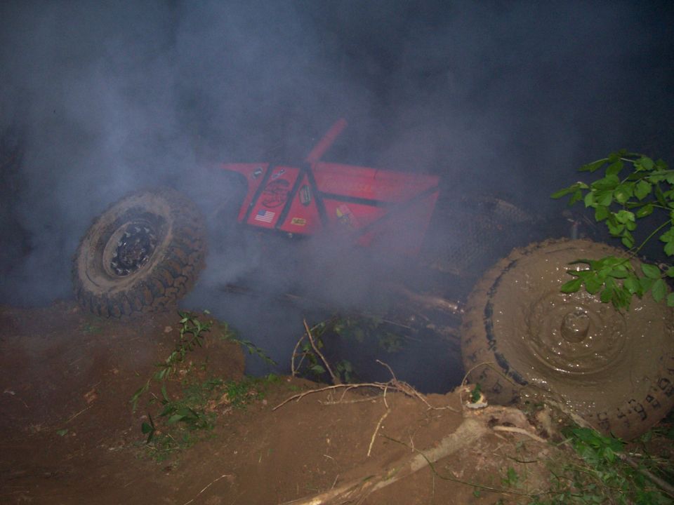 Smoke rising from vegetation