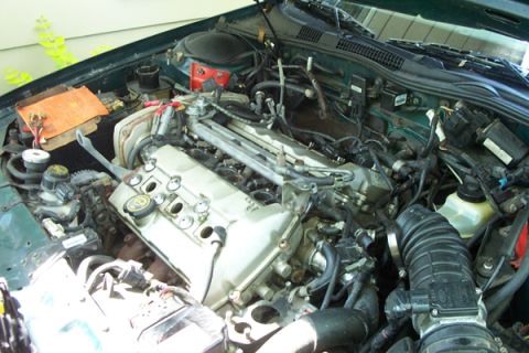 1995 Ford Taurus - Engine bay components are visible, suggesting maintenance or repair work.
