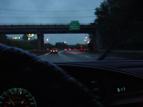 1993 Ford Taurus - Inclement weather. Pace traffic.