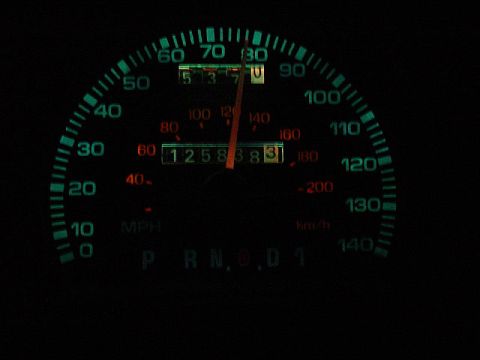 1993 Ford Taurus - Light traffic. Normal cruising speed.