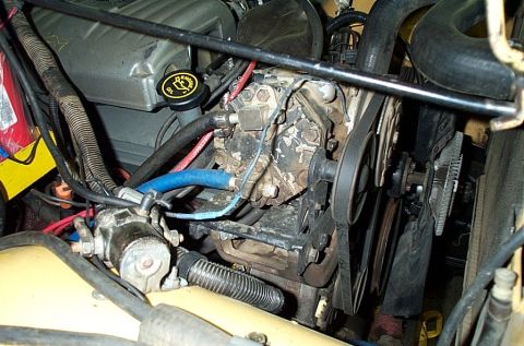 1982 Ford Customline - York ac bracket with idler adjustment pulley.